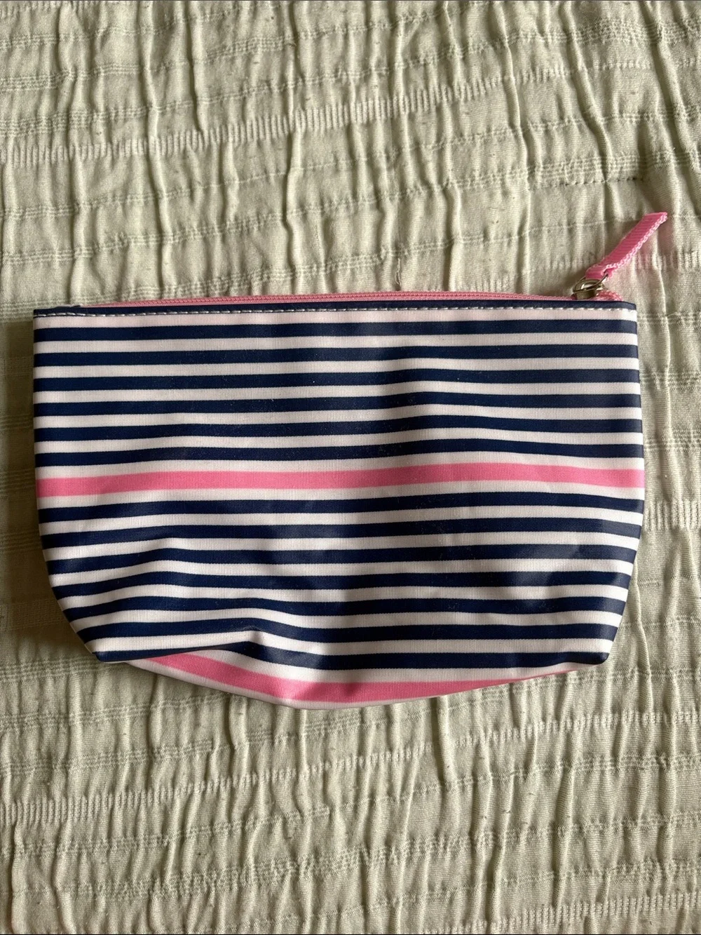 Scout Striped Navy, White & Pink Cosmetic Pouch Duo